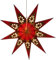 GURU SHOP Faltbarer Advents Leucht Papierstern, Weihnachtsstern 60 cm - Feanor, Papiersterne 60 cm
