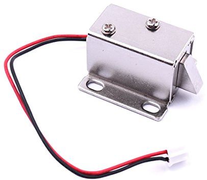 ATOPLEE Electromagnetic Solenoid Lock,Mini DC 12V 0.43A Door Drawer Tongue Down Slim Design Assembly Magnetic Lock for Cabinet Door Drawer,27X29X18mm