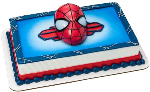 DecoSet® Marvel Spider-Man™ Ultimate Light Up Eyes Cake Topper, 1-Piece Cake Topper Set, Superhero Head with Lights