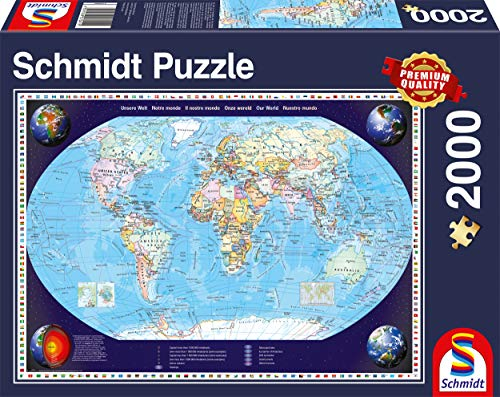 Schmidt Spiele Elephant,Mouse 57041 Unsere Welt, 2000 Teile Puzzle, bunt