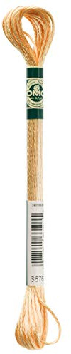 DMC 1008F-S676 Shiny Radiant Satin Floss, Golden Brown, 8.7-Yard
