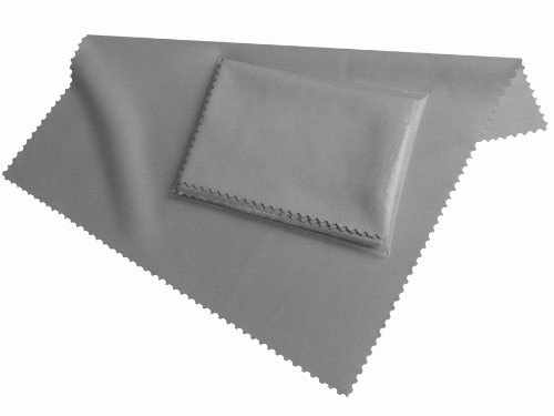 XAKii HighTech - Panno di pulizia per display in microfibra, 19 x 20 cm, colore grigio, per tutti gli smartphone e tablet PC, panno per lo schermo