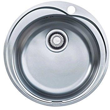 Franke inset sink Pamira ROX 610-41 smooth stainless steel, round basin, 1010029731 by FRANKE