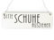 Interluxe shabby Vintage Schild Türschild Bitte Schuhe ausziehen 5 Retro Garderobenschild Eingang