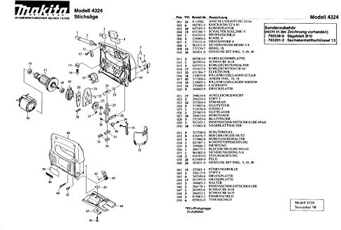 Makita 152601-1-7396 Führungsrolle, Original Ersatzteil 4324