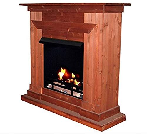 Ethanol und Gelkamin Kaminofen Modell XXL Berlin Deluxe Royal Kirschbaum - Gratis zum Kamin das das Kaminzubehör Plus 1 Kamin Sicherheitsglas