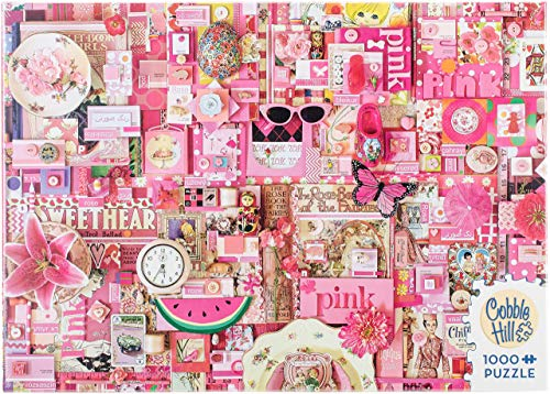 Cobble Hill 80145 1000 pc Pink Puzzle, verschieden, 25.4 x 35.56 x 5.84 cm