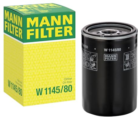 MANN-FILTER W 1145/80 Oil Filter - for Off-Highway Applications | For Off-Highway, Highest Filtration Performance, Engine Protection, High Quality Sealing, True OE Engineering