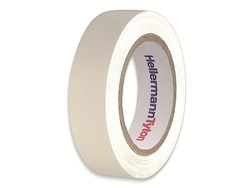 HellermannTyton, Cintas Aislantes de Vinilo de Uso General, de PVC 15mm x 10m, Color blanco