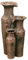Primrose 84cm Antique Stone Effect 3 Tier Patio Garden Cascading Jars Free Standing Water Feature