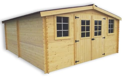 Abri de Jardin en Bois Massif, 20m2, 28mm