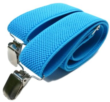 Olata Hosenträger mit 3 Clips für Herren/Damen - 3.5cm. Türkis