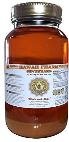 Hawaii Pharm Sevenbark Liquid Extract, Sevenbark (Hydrangea arborescens) Tincture, Herbal Supplement, Made in USA, 32 fl.oz