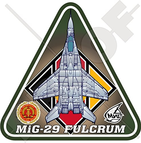 MIG-29 Fulcrum Ostdeutschland LSK Mikoyan-Gurevich Mig-29A E.German Air Force DDR DDR 95 mm Vinyl-Aufkleber