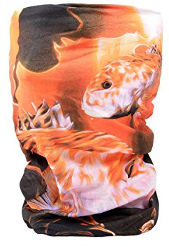 Alsino Multifunktionstuch - das universelle Genie, Schlauchtuch, Halstuch, Loopschal, Biker Tuch, Bandana, Kopftuch | Für Sportler, Jäger & Angler | Motiv: Fische, Größe: 50 cm lang, MF-297