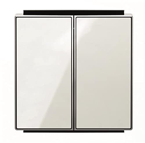 Niessen sky - Tecla doble interruptor conmutador cristal blanco