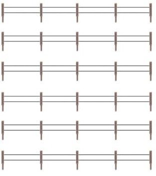 FALLER 180432 H0 Eisenzaun Bausatz