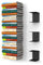 home3000 3 Schwarze unsichtbare Bücherregale mit 6 Fächern für große Bücher bis 30cm Tiefe und für 150cm hohen Bücherstapel