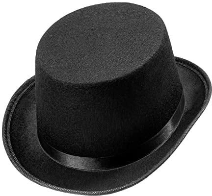 W WIDMANN MILANO Party Fashion - Zylinder für Kinder, Kopfbedeckung, Hut, Filzhut, Kostümzubehör, Accessoire, Karneval