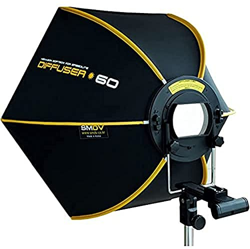 SMDV DIFF60 speedbox-s60 – Professionelle 24 (60 cm) starr Schnell faltbar Sechskant Softbox für Speedlight Speedlite Flash