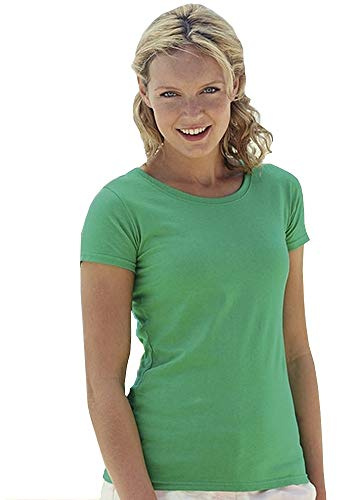 Fruit of the Loom Ladies/Womens Lady-Fit Valueweight Short Sleeve T-Shirt (XS) (Kelly Green)