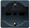 Gewiss gw 21246 , 2P+T 16/250 System, Nero