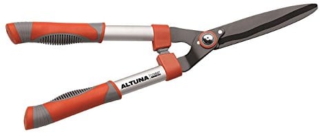 Tijeras Cortasetos Pruning J448 - Empuñadura Bimaterial - Hoja Ondulada para Mayor Precisión - Muy Ligeras - Tijera de Podar Fabricada con Aluminio Reforzado - Indicada para Setos y Césped - Altuna