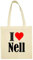 Reifen-Markt Tasche I Love Nell Größe 38x42 Farbe Natur Druck Schwarz