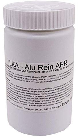 ILKA® - Alu-Rein APR limpiador abrasivo de aluminio y metales, pastoso | 1 kg | Rust-Ex: para suciedad extremadamente incrustada en aluminio anodizado, cromo, latón, cobre y acero inoxidable