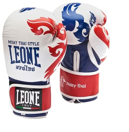 0 Leone 1947 Muay Thai Boxhandschuhe, Weiß, 10 Uz