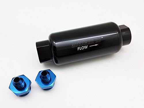 Autobahn88 Filtre à carburant de qualité course à volume élevé, port NPT 3/8 avec évasement mâle 2 x 3/8 NPT vers AN6