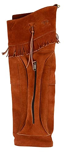 Bearpaw Indian Summer Big - Rückenköcher | Rechtshand; aus hochwertigem Wildleder, für das Exclusive Bogensport-Erlebnis