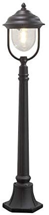 Konstsmide Parma 7225-750 Wegeleuchte / B: 24cm T: 24cm H: 118cm / 1x75W / IP43 / lackiertes Aluminium / matt-schwarz