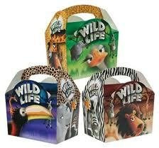 Deli Supplies 250 x Wildlife Animals Kids Meal Party Boxes Cardboard Lunch Box