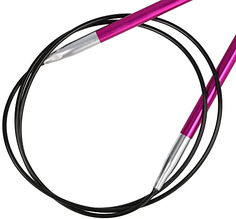 KnitPro K47131 Rundstricknadel, Metal, Rosa, 80cm / 5mm