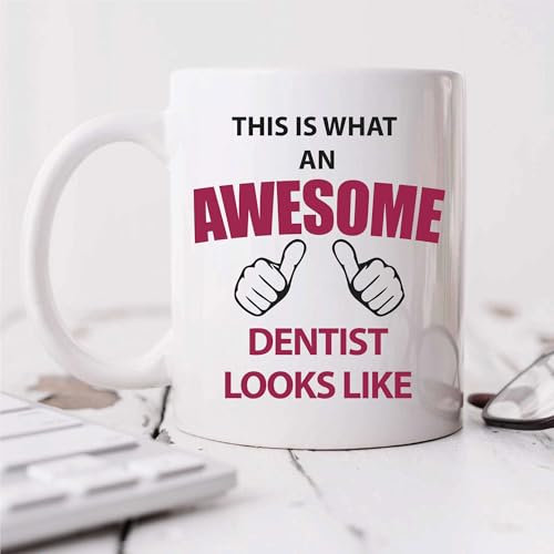 60 Second Makeover Limited This is What an Awesome Dentist Looks Like Mug Dentist Gifts Present Ceramic Coffee Cup Birthday Christmas Dental Gifts Dishwasher Safe Microwave Safe