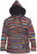 SHOPOHOLIC FASHION Giacca Hippie Lanosa Multicolore con Cappuccio e Tintura a Cravatta da Uomo, Nero, M