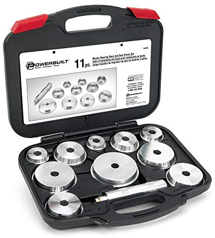 Powerbuilt 11 Piece Master Bearing Race and Seal Driver Tool Set, Bearing Press Kit, Seal Installer Bearing Driver Kit for Bearing Installation, Storage Case - 648996