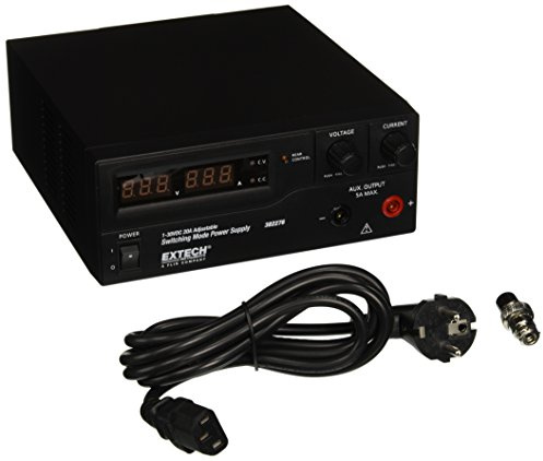Extech 382276 Switching Mode 600W DC Power Supply, 230V, 0-30V 20A