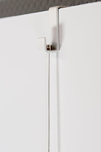 Art & More Stellwandhaken 18mm mit Lochbohrung, Komplett-Set mit Perlonseil 1,5m und Bilderhaken bis 4kg, Trennwandhaken, Bilderhaken, Haken für 18mm breite Stellwände, Aufhänger für Trennwände