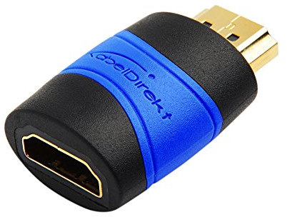 KabelDirekt – Adaptador HDMI (High Speed HDMI con Ethernet, Hembra a Macho, para Proteger Las entradas del Dispositivo, en Caso de Uso frecuente)