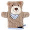 Morgenstern Babywaschhandschuh Microfaser Waschlappen mit Tier Motiv Bär Blau