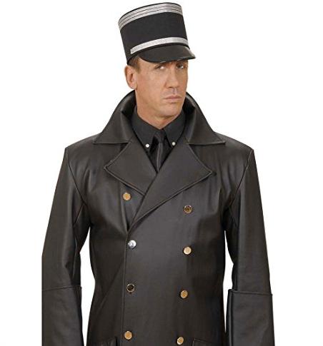 NET TOYS Offiziershut schwarz General Hut Armee Offizier Soldat Polizist Kostüm Karneval Polizei Soldatenhut Armeehut Generalhut