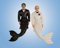 Glamour Nixen 2 Magnete im Set: Hochzeitspaar Mike & Tom