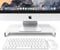 Desire2 Monitor Stand Riser, Silver Aluminium Metal Desk Shelf, Designed for iMac Stand, Macbook, Laptop Screen Riser, Slim Computer Stands, Printer, Office Organisation, Computer Accessories for Desk