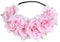 Floral Fall Rose Holiday Crown Festival Headbands Hippie Flower Headpiece F-53, Pink, One Size