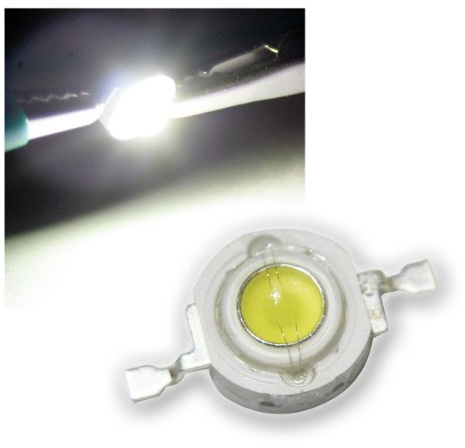 world-trading-net - 10er Set Highpower LED Chips 3W kaltweiß, superhell, ohne Platine, breiter Abstrahlwinkel