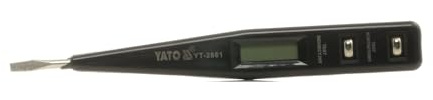 Próbnik napięcia 12-250V 50-500Hz LCD Yato