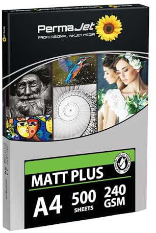 PermaJet Matt Plus 271gsm | A4 500 Sheets | Inkjet Premium Matt Printer Photo Paper | APJ51119
