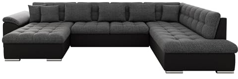 Mirjan24 Eckcouch Ecksofa Niko Bis, Design Sofa Couch mit Schlaffunktion und Bettkasten U-Sofa Farbauswahl Wohnlandschaft vom Hersteller (Ecksofa Links, Soft 011 + Majorka 03)